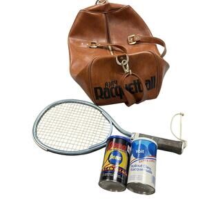 Vintage AJAY Racquetball Bag With Esprit Omega Racquet & Balls - LN